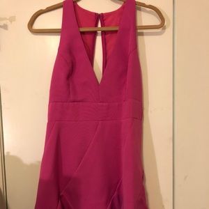 NWT Do + Be Pink Ruffle dress with cutouts Size M